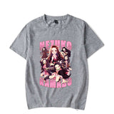 Cute Kamado Nezuko Print Short Sleeve T Shirts Women