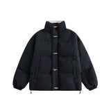 Unisex Jacket Winter Horn Button Simple down Jacket