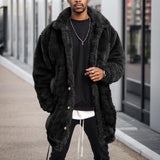 Men Jack Autumn and Winter Loose Plush Warm Men's Coat