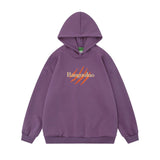 Men Hoodie Simple Embroidered Letter Hooded Sweater