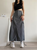 Women's Skirt Women's Retro Suit Skirt Long Dress Ins