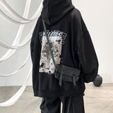 Men Hoodie Harajuku Style Sweatshirt Men's Loose Hooded Spring and Autumn All-Match Hong Kong Style