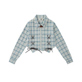 Women Long Sleeve Shirt Girls' Autumn Short Shirt Casual Shoulder