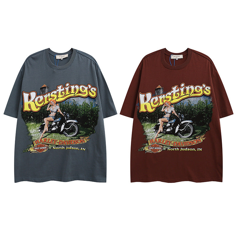 Men T Shirt Hiphop High Street Short-Sleeved T-shirt Men's Fashion Brand Summer