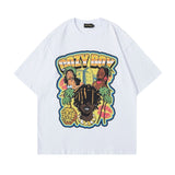 Men T Shirt West Coast Hip Hop Retro Printed Casual Short Sleeve T-shirt Men and Women