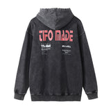 Men Hoodie Printed Hoodie Men's Loose Casual Ripped Distressed Pullover Top