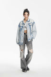 Unisex Jacket Autumn Washed Do the Old Cowboy Jacket Women's Clothing
