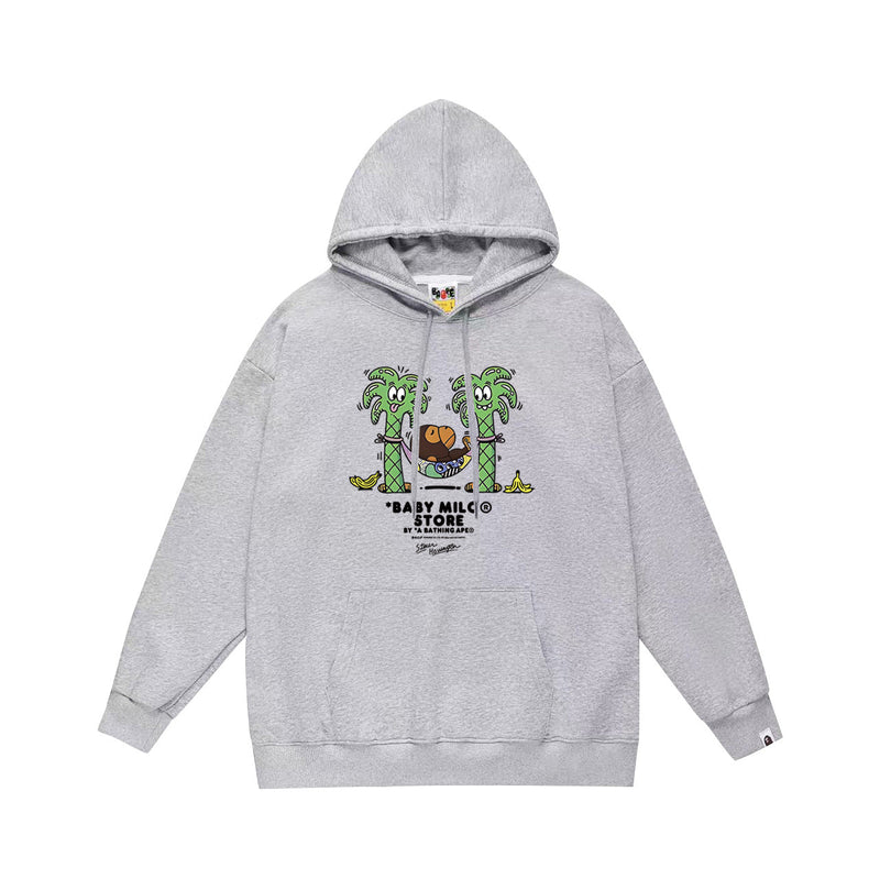 Bathing Ape Hoodie Autumn/Winter Letter Print Loose Hoodie Pullover Ape Sweater
