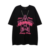Men T Shirt Five-Pointed Star Printed Short-Sleeved T-shirt Loose Men and Women Casual