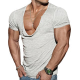 Men T Shirt Summer V-neck Men's T-shirt