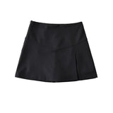 Women Skirt Women's Solid Color Stretch Skirt Short Culottes