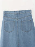 Women Skirt Spring Vintage Denim Skirt Skirt