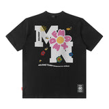 Men T Shirt Drop-Shoulder Sleeve Short Sleeve T-shirt Men and Women Street Loose