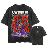 Japanese Anime T-shirt Double Sided Cotton Harajuku