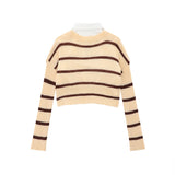 Women Sweater Short Knitwear for Women Autumn Casual Long Sleeve Shirt