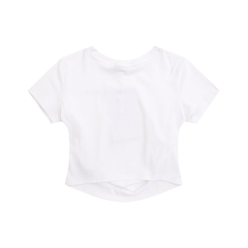 Women T-shirt Short T-shirt for Women Summer Printed Short-Sleeved Top