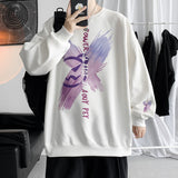 Men Hoodie round Neck Sweater Men's Spring and Autumn Leisure Coat Loose Korean Style