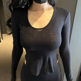 Women's Long Sleeve Shirt Top for Autumn and Winter