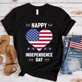 Women's Independence Day T Shirt round Neck Short Sleeve T-shirt Women's Top