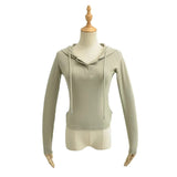 Women T-Shirt Hooded Long-Sleeved T-shirt Female Spring Undershirt