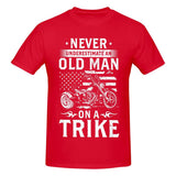 Vintage Never Underestimate An Old Man On A Trike T-Shirt