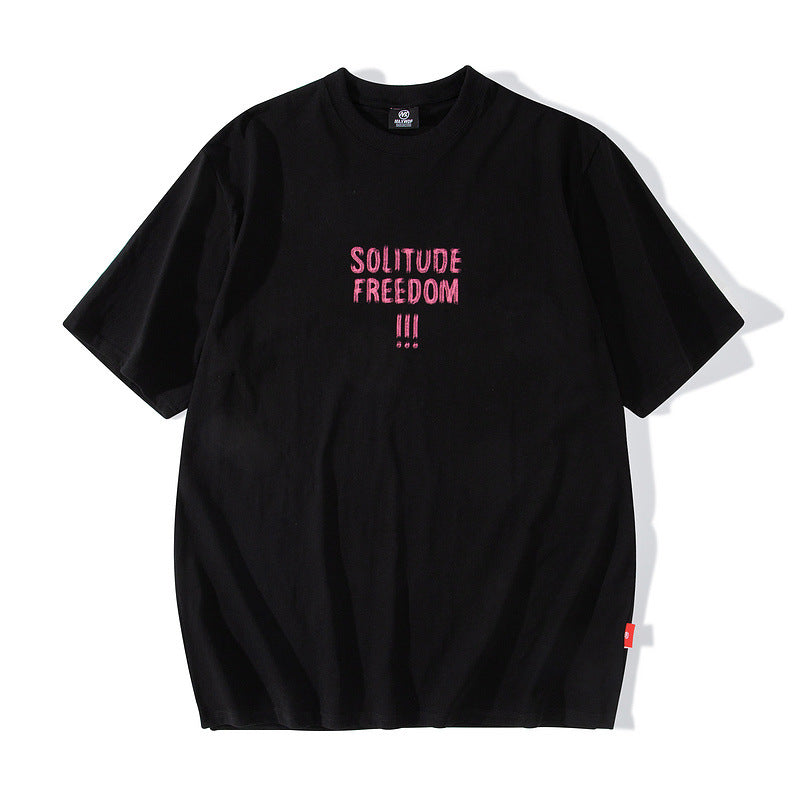 Men T Shirt Loose Men's Short-Sleeved T-shirt Hip-Hop Street Sports