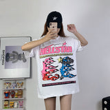 HS T Shirt Abstract Printing Casual Loose