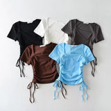 Women T-Shirt Summer Short-Sleeved T-shirt Slim Top