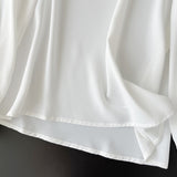Women T-Shirt Autumn Korean Style Elegant Versatile Solid Color Top Shirt