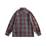 Unisex Jacket Autumn Affixed Cloth Embroidered Plaid Shirt Women's Clothing