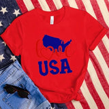 Women's Independence Day T Shirt round Neck Short Sleeve T-shirt Women's Top