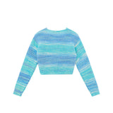 Women Sweater Gradient Color Short Sweater Women's Autumn