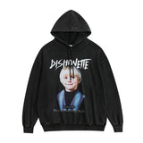 Unisex Vintage Hoodie Men and Women Printed Loose Hooded