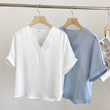 Women T-Shirt Summer Women's Clothing V-neck Shirt
