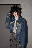 Unisex Jacket Autumn Distressed Hot Girl Denim Coat for Women