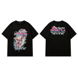 Men T Shirt Sweet Cool Bunny Printed Short Sleeve T-shirt Men and Women Couple Retro