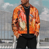 Men Jack Printed Coat Men's Spring and Autumn Wear Jacket Top