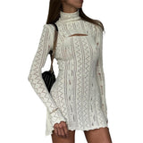 Women Desses Woolen Dress Autumn Women's Hip Skirt