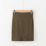Women Skirt Crew Neck Slim-Fit Short Long Sleeve T-shirt Spring and Summer Suit