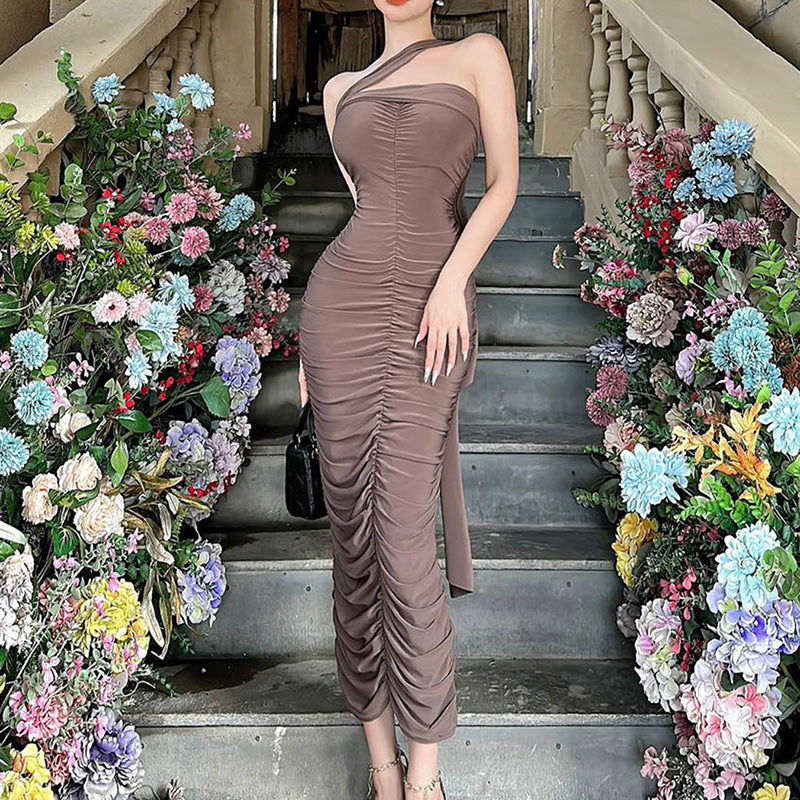 Women Dresses Long Sleeveless Stretch Dress Evening Party Dress
