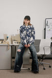 Unisex Jacket Autumn Floral Trendy Coat Women's Clothing