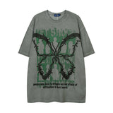 Men's T Shirt Printed Short-Sleeved T-shirt Men's and Women's Retro Hip Hop Loose