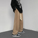 Men Sweatpants Men's All-Matching Fashion Brand Straight Loose Wide-Leg Pants Hong Kong Style