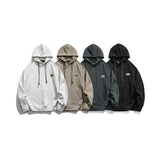 Unisex Hoodie Japanese-Style Retro Loose Hooded Sweater for Men and Women Couple