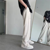 Men Sweatpants Straight Sweatpants Men's Summer Loose Fashion Brand Zipper Casual