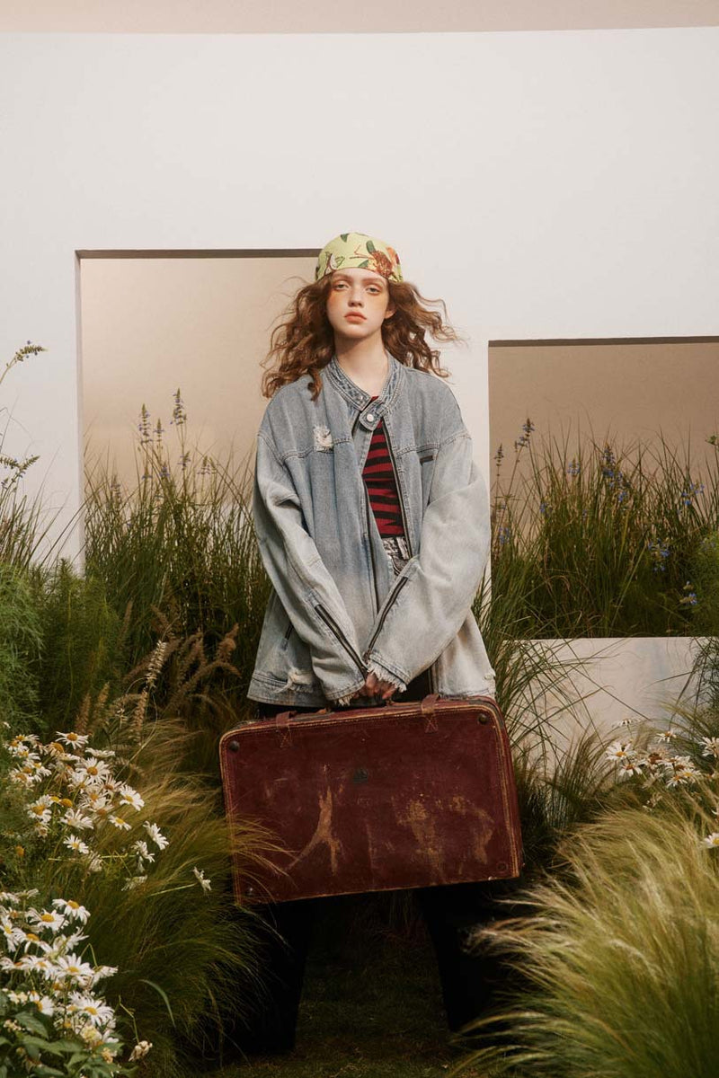 Unisex Jacket Autumn Motorcycle Denim Coat Women's Clothing