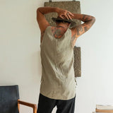 Men's T Shirt Cotton Linen Vest Multi-Color Waistcoat
