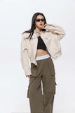 Unisex Jacket Autumn Fashion Stand-up Collar Casual Jacket Women's Clothing