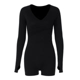 Women Dresses Winter Fashion Hot Girl V-neck Slim-Fit Long Sleeve Dress