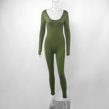 Women Jumpsuit Spring and Summer Long Sleeves Slim Fit Hip Raise Jumpsuit